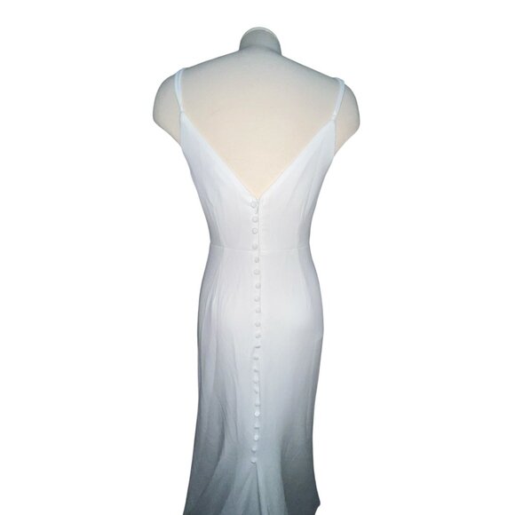 Lulus Feeling of Forever White Sleeveless Mermaid Maxi Dress Sz Medium White - Picture 12 of 14